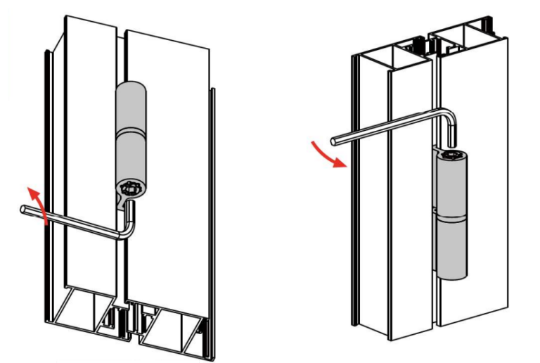 Montage handleiding scharnieren van de openslaande deuren afstellen