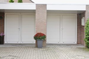 Openslaande garagedeuren Berger Luxe Line Twin Satin Ligna RAL 9016