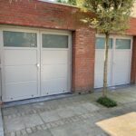 Berger Luxe-Line Twin openslaande deuren Satin Plano met glaspaneel