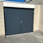 Openslaande garagedeuren Berger Luxe Line Twin Satin Plano RAL 7016