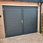 Berger Luxe-Line Twin openslaande deuren Woodgrain Ligna RAL 7016 mat fijnstructuur
