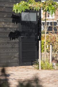 Berger Luxe-Line Single openslaande deuren Woodgrain Ligna RAL 9005