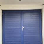 Openslaande garagedeuren Berger Luxe Line Twin Satin Plancha RAL 5013