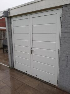 Berger Luxe-Line Twin openslaande deuren Woodgrain Ligna RAL 9016