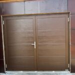 Berger Luxe-Line Twin openslaande deuren Woodgrain Plano RAL 8028