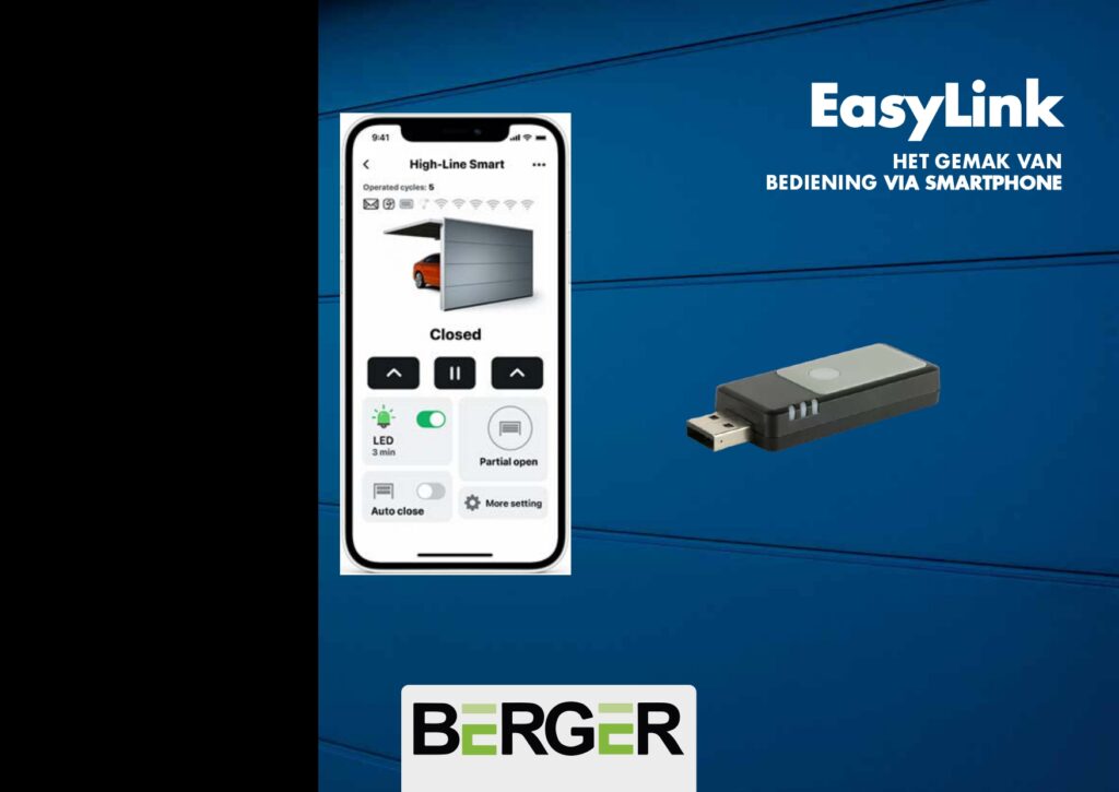 EasyLink WiFi USB module voor bediening van de garagedeur via smartphone app