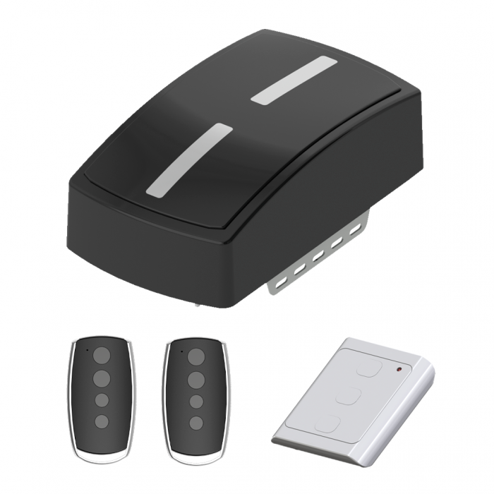 Select-Line aandrijving met 2 handzenders en 1 draadloze wandzender