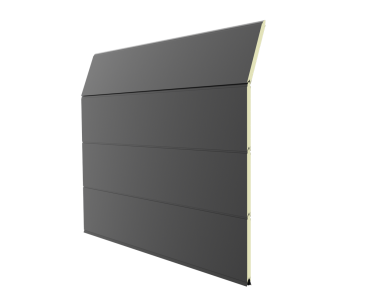 Berger Sectionale garagedeur uitvoering Design-Line Nero RAL 9005