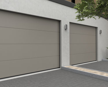 Berger Sectionale garagedeur uitvoering Design-Line Quartz RAL 7039