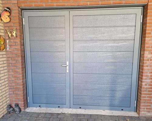 Berger Luxe-Line Twin openslaande deuren ongelijke delen RAL 7031