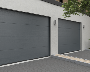 Berger paneel uitvoering Premium Woodgrain Plano RAL 7016